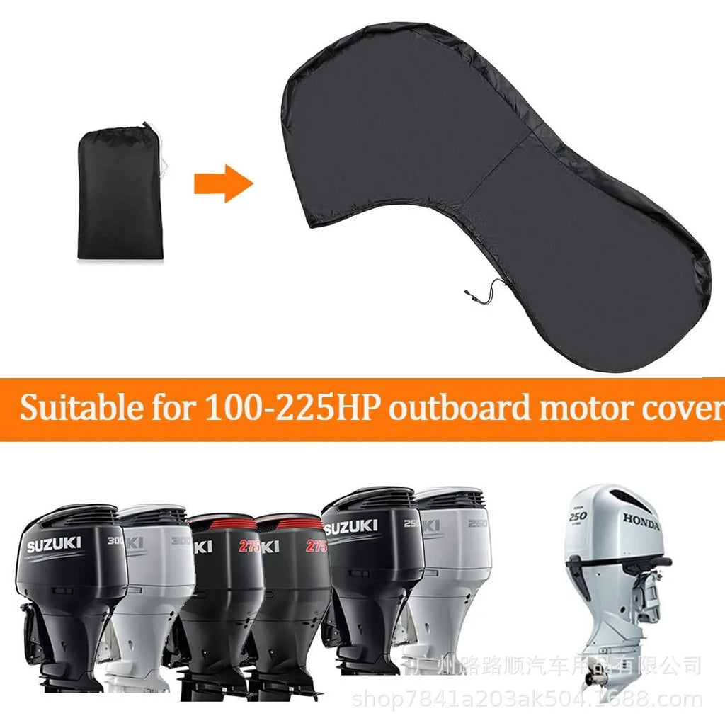 600D Boat Boat Motor Cover Waterproof UV-Proof Full Outboard Motor Cover Fade Crack Resistant He - Automotive LED Light