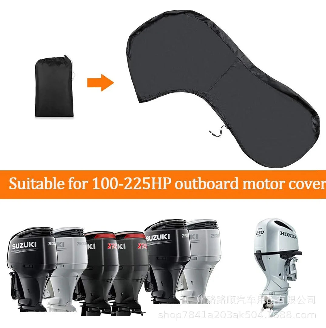 600D Boat Boat Motor Cover Waterproof UV-Proof Full Outboard Motor Cover Fade Crack Resistant He - Automotive LED Light