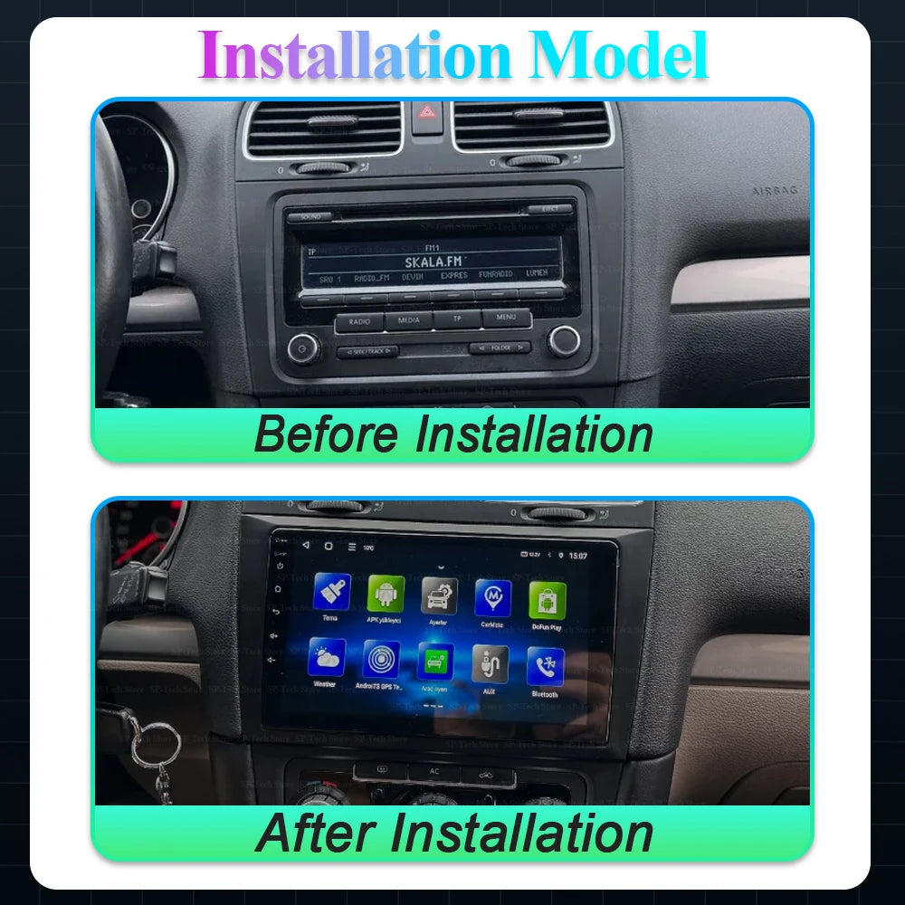 Navifly 2din Android Car Radio For Vw Volkswagen Golf 6 2008-2016 Player Intelligent Syste | AUTOKITSHOP