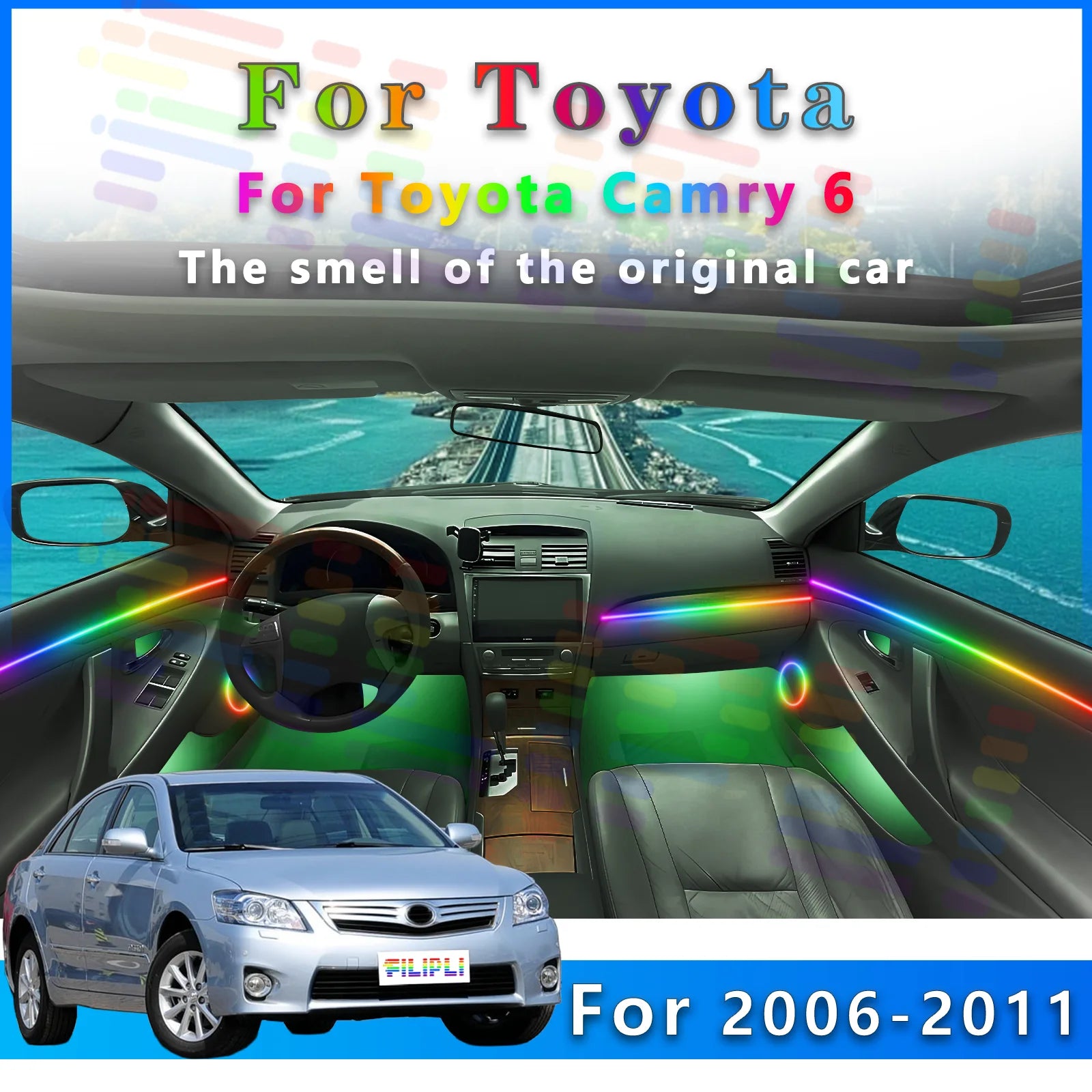 64colors - Ambient Light - for Toyota Camry 2006-2011 - Car Interior Lighting | AUTOKITSHOP