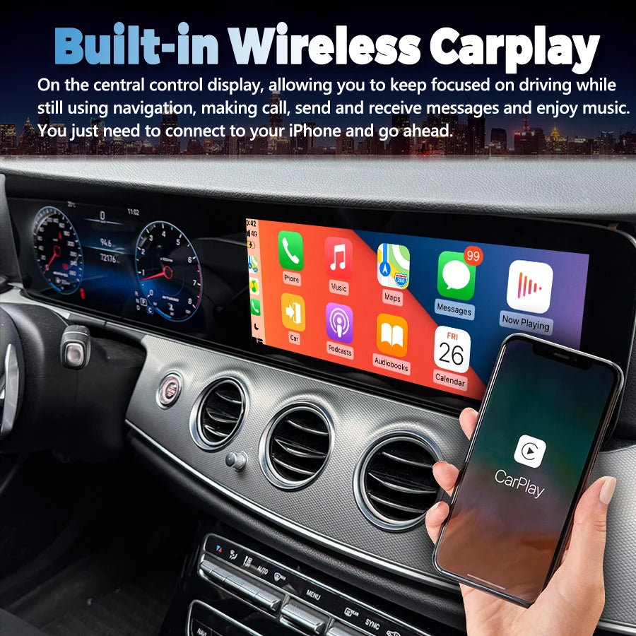 Car Radio 12.3+12.3inch For Mercedes Benz E class W213 NTG5.0/5.5 2016-18 Android 14 Video | AUTOKITSHOP