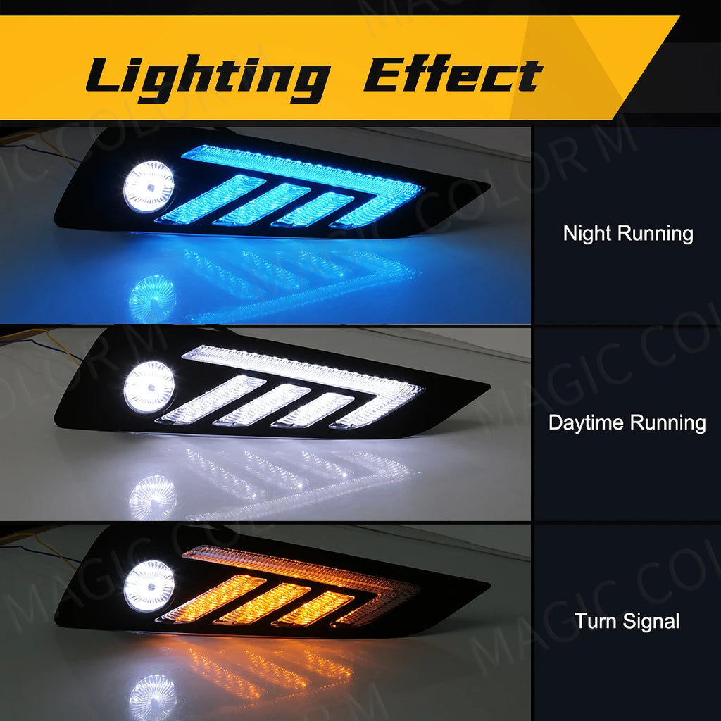 LED Daytime Running Lights For MG MG6 2021 2022 Morris Garages DRL Fog Lamps Turn Signal W | AUTOKITSHOP