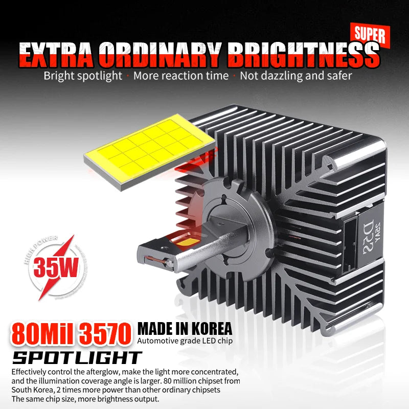 D SERIES D5S LED Car Lights 12V Headlights 1:1 Xenon Lamp HID CANbus No Error 35W Auto Tur