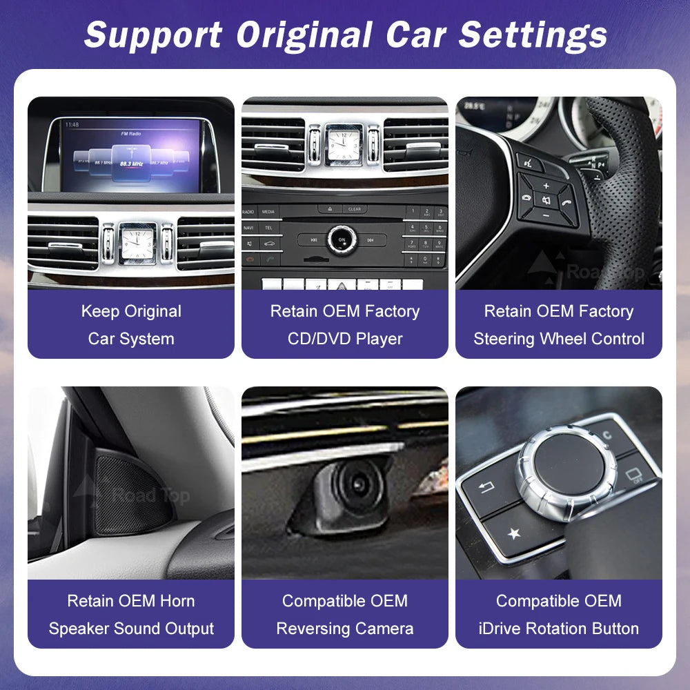 Android Auto Wireless CarPlay Linux Car Multimedia Touch Screen for Mercedes Benz E Class  | AUTOKITSHOP