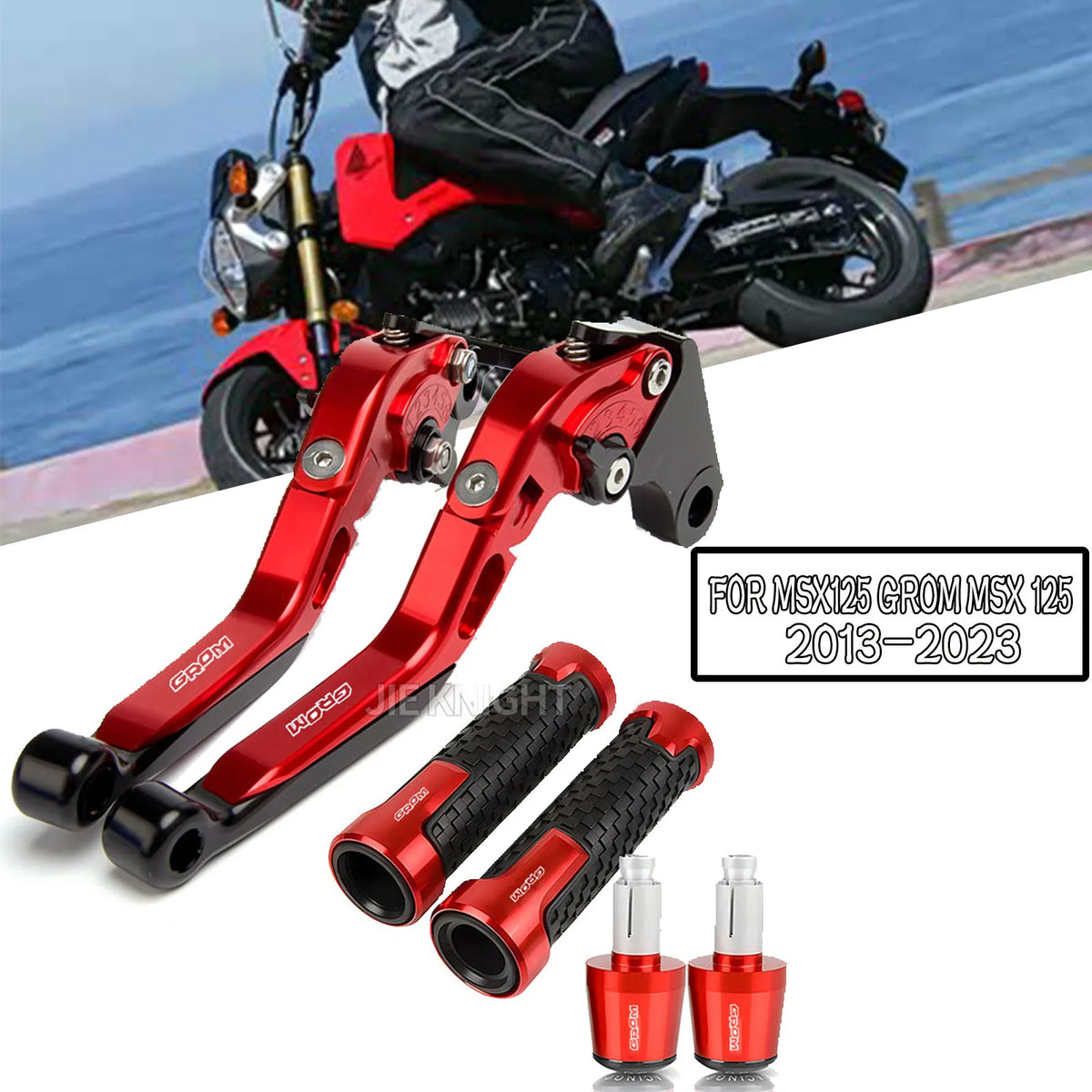 For MSX125 GROM MSX 125 2013-2023 Motorcycle Extendable Brake Clutch Levers Handlebar Handle Gri - Automotive LED Light