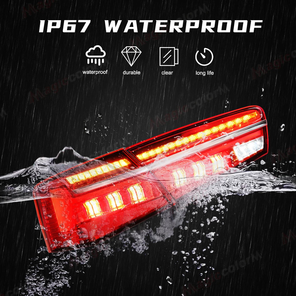 For Audi A6 C7 2012 2013 2014 2015 Tail Lamps Car LED Rear Driving Brake Parking Reverse T | AUTOKITSHOP