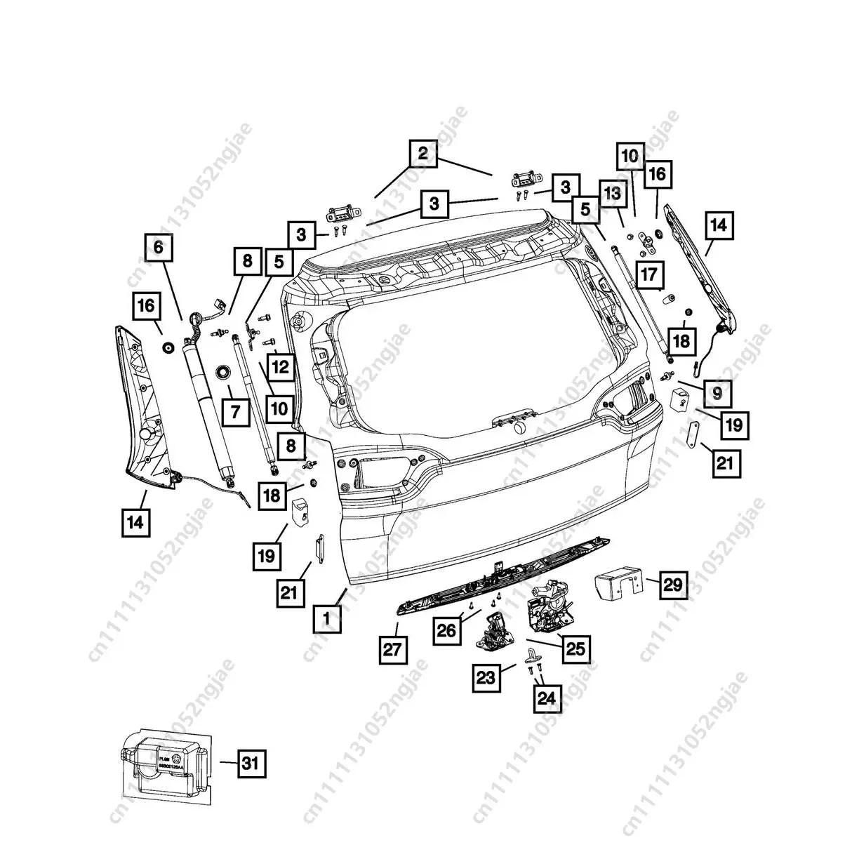 Tailgate Support Rod For Skoda Karoq NU7 2018-2021 Rear Tailgate Strut Electric Support St | AUTOKITSHOP