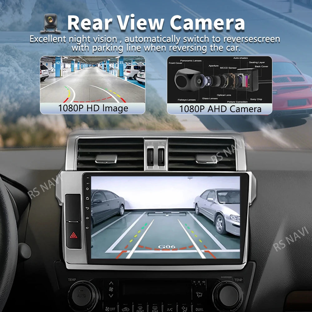 Android 16 For Toyota Land Cruiser Prado 150 2013 - 2017 2K QLED Android Car Radio Multime