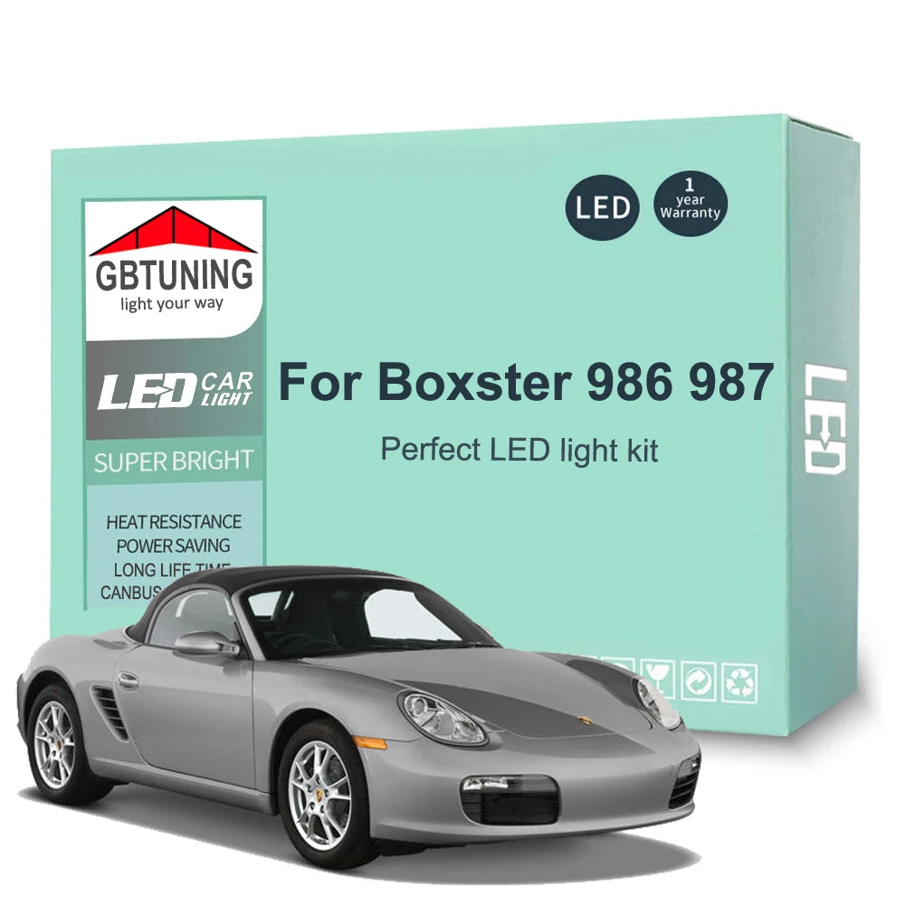 LED Interior Light Kit for Porsche Boxster 986 987 1996-2007 - Canbus Dome Map Door Trunk Bulbs | AUTOKITSHOP