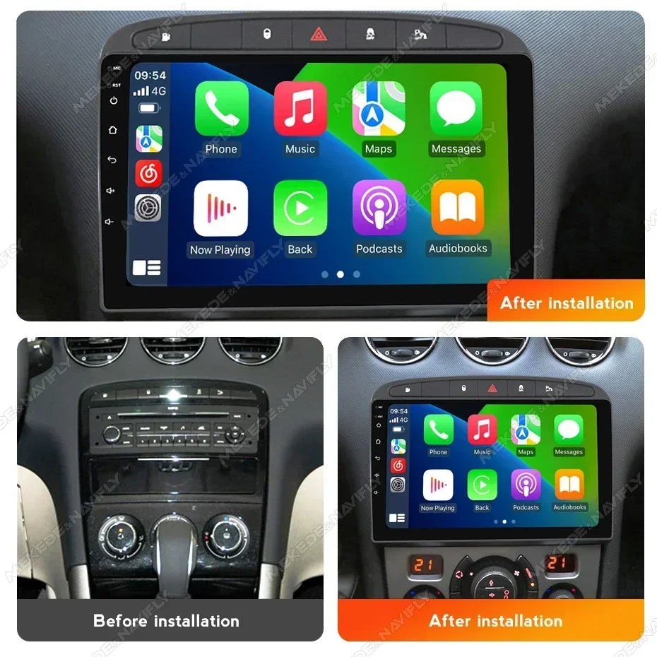 Wireless for CarPlay Android Auto for PEUGEOT 308 308S 408 2010 - 2016 Car Radio Stereo WI | AUTOKITSHOP
