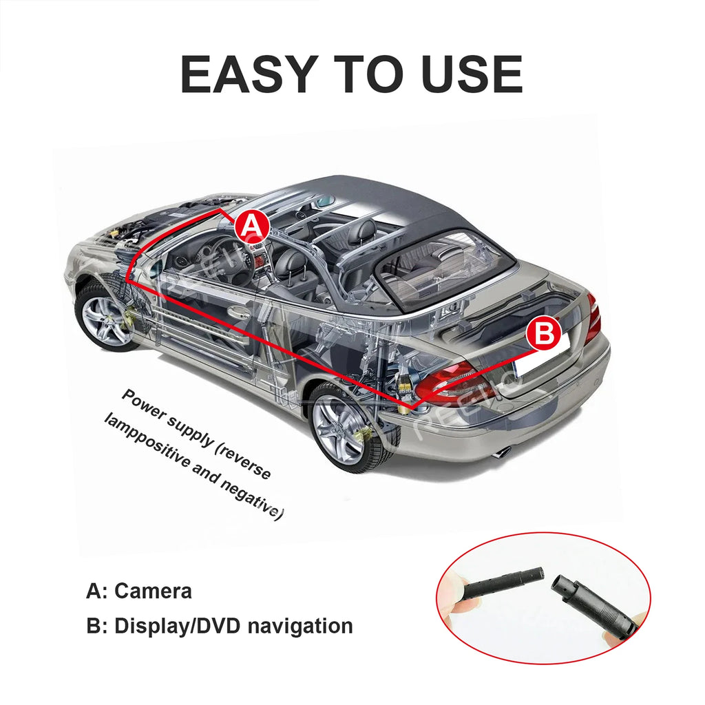 AHD 720P Waterproof Car Rear View Camera Suitable for BMW, Volvo, Mercedes Benz, Audi Univ