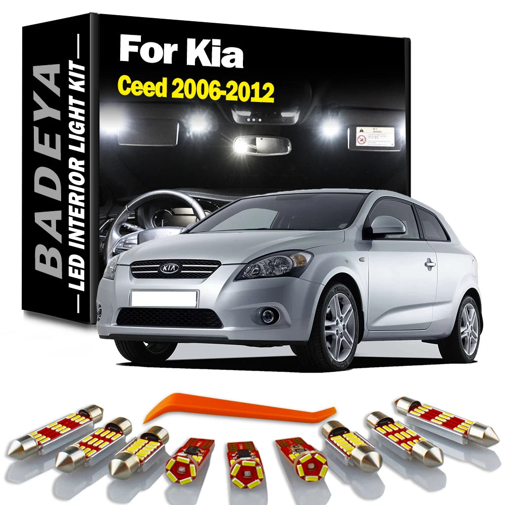 11-Piece LED Interior Light Kit for Kia - Canbus Error-Free Interior Bulbs
