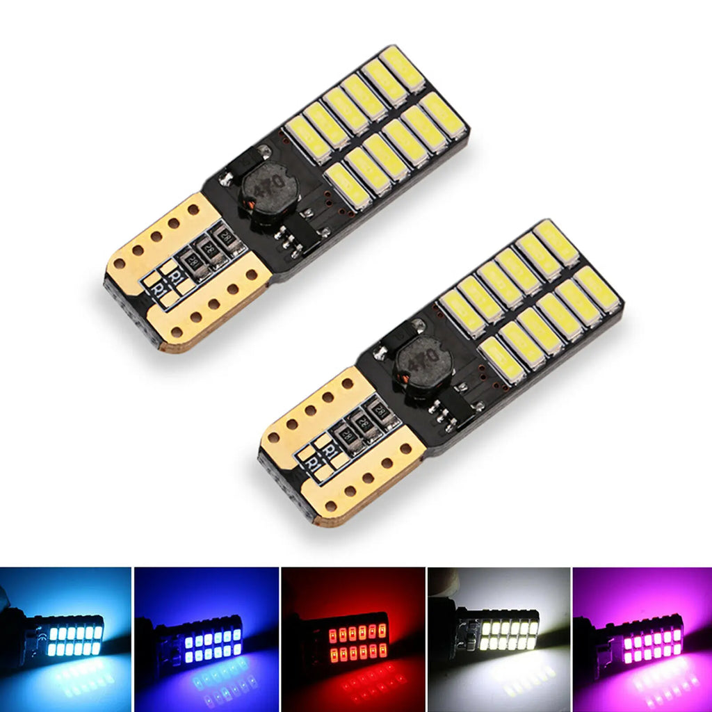 T10 24smd Canbus Car LED Light Bulb 3014 12V Super Bright Clearance Bulb Lamp White Yellow