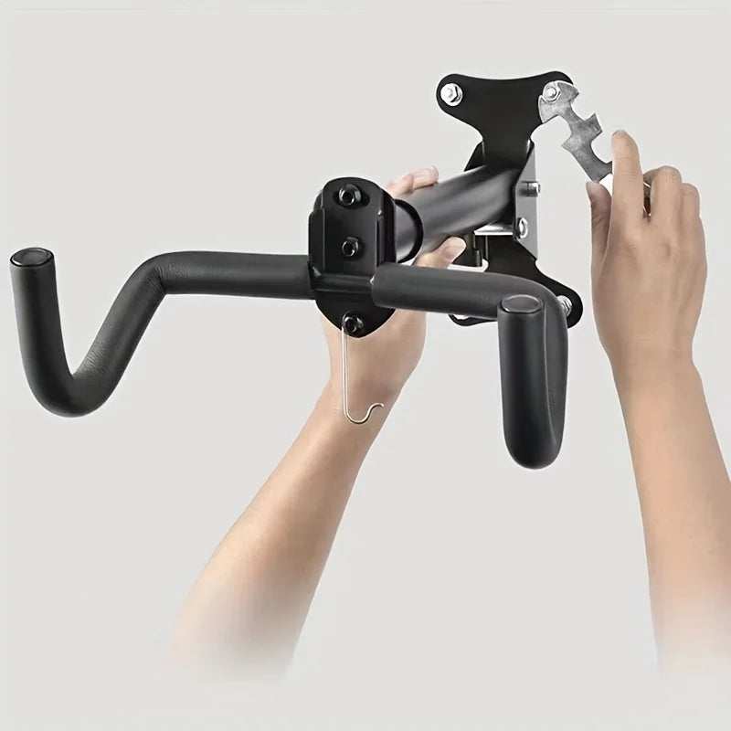 1PC Wall Beam Stretchable Stand MTB Hanging Holder Room Wall Mounted Bicycle Rack 360 Degree Rot - Automotive LED Light