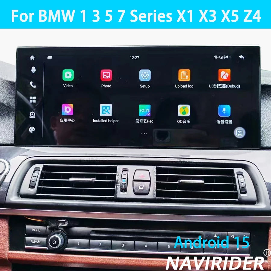 Car Radio CarPlay 15.8Inch Dual System GPS Qled Screen For BMW 3 5 7 Series X1 X3 X5 Z4 Au