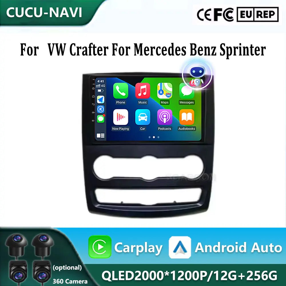 10inch Android 16 For VW Crafter For Mercedes Benz Sprinter 2006-2016 Car Radio Multimedia | AUTOKITSHOP