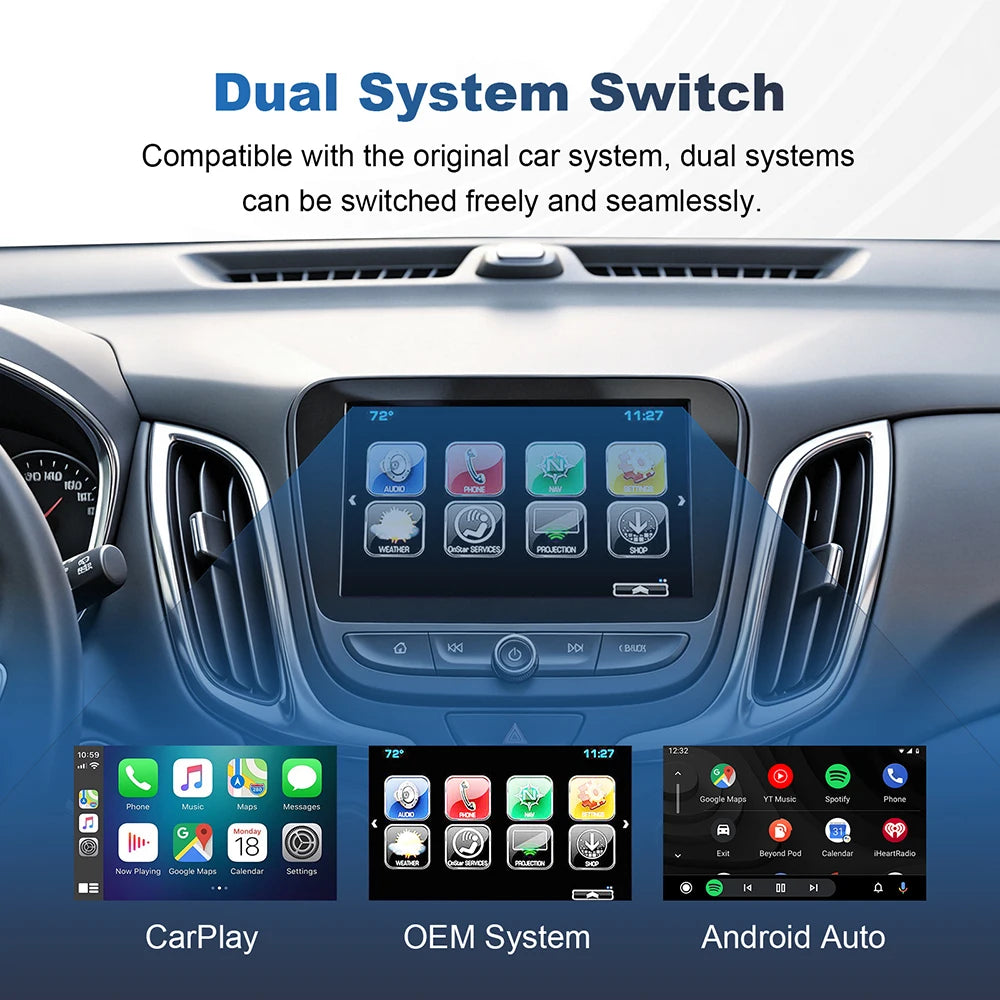 ANYFAR Wireless Carplay Android Auto Module For Chevrolet Silverado Equinox 2014-2018 8 in | AUTOKITSHOP