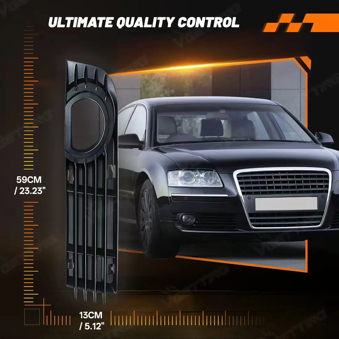 4E0807681AA 4E0807682AA For Audi A8 Quattro 4-Door D3 2006 2007 2008 Fog Lamps Cover Car F | AUTOKITSHOP