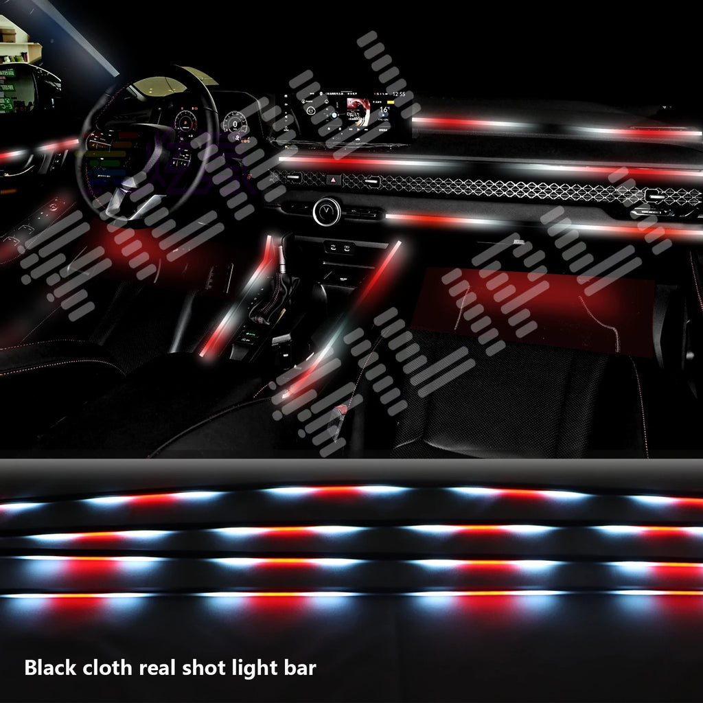 64 Color RGB Car Ambient Light Symphony APP Control 12V Interior Atmosphere Lamp Upgrade K | AUTOKITSHOP