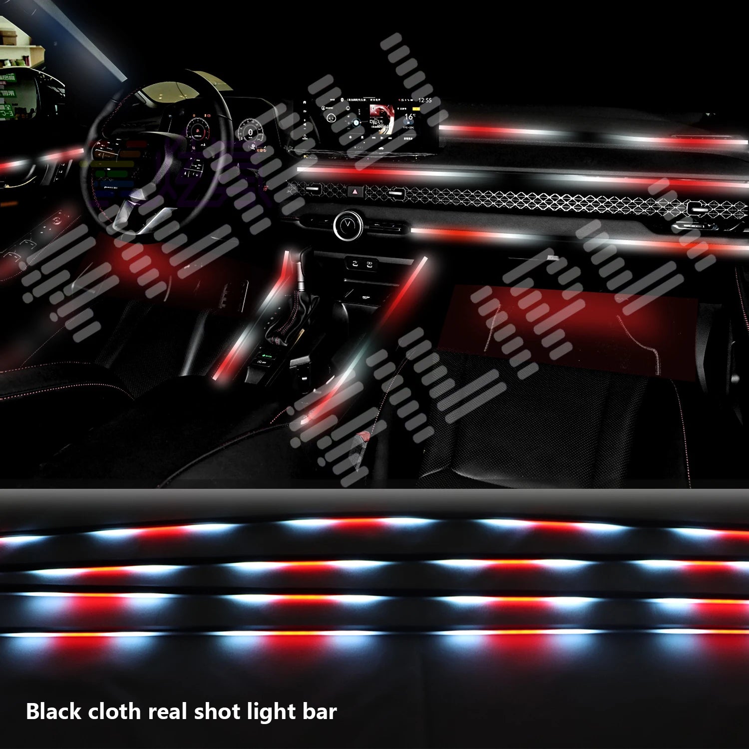64 Color RGB Car Ambient Light Symphony APP Control 12V Interior Atmosphere Lamp Upgrade K | AUTOKITSHOP