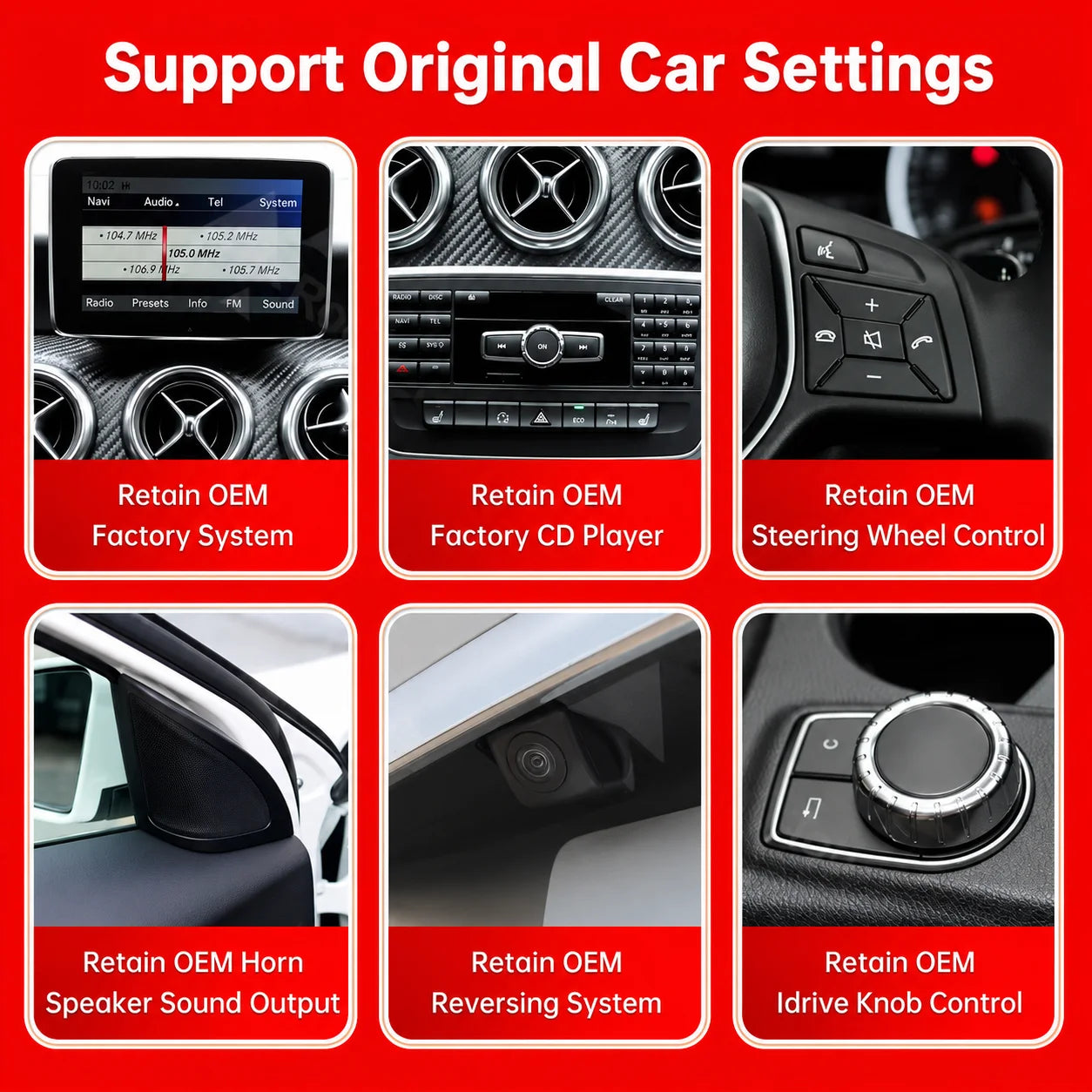 Wireless CarPlay Android Auto 12.3 Touch screen Multimedia Radio for Mercedes-Benz A W176  | AUTOKITSHOP