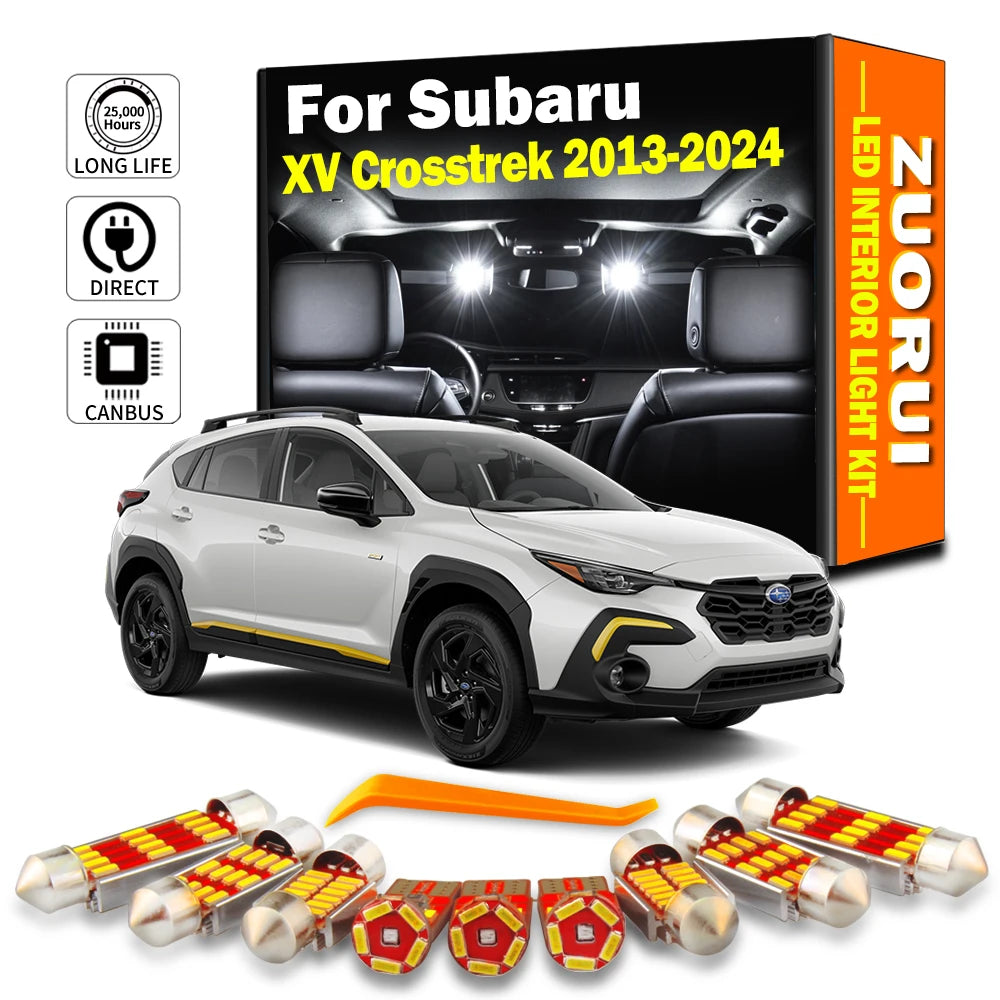 LED Interior Light Kit for Subaru XV Crosstrek 2013- 2018 - Canbus Dome Map Door Trunk Bulbs | AUTOKITSHOP