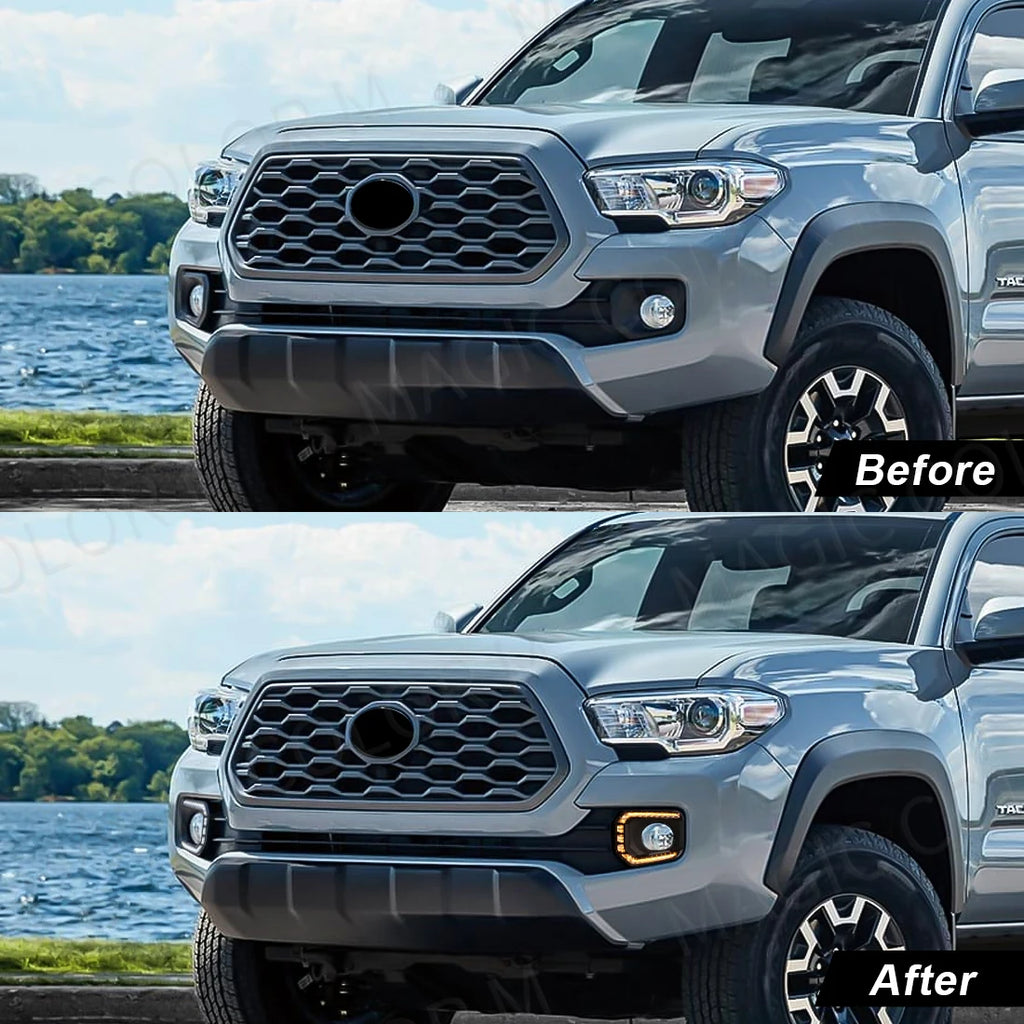 LED Fog Lamps For Toyota Tacoma 2016 2017 2018 2019 2020 2021 2022 DRL Daytime Running Lig | AUTOKITSHOP