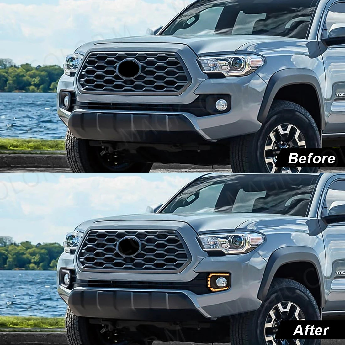 LED Fog Lamps For Toyota Tacoma 2016 2017 2018 2019 2020 2021 2022 DRL Daytime Running Lig | AUTOKITSHOP