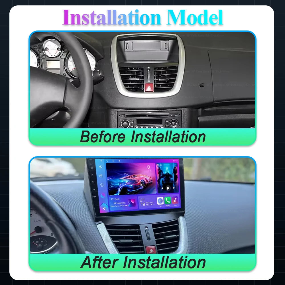 Android 16 For Peugeot 207 207cc 2006-2015 Car Radio Multimedia Video Player Stereo Head U | AUTOKITSHOP