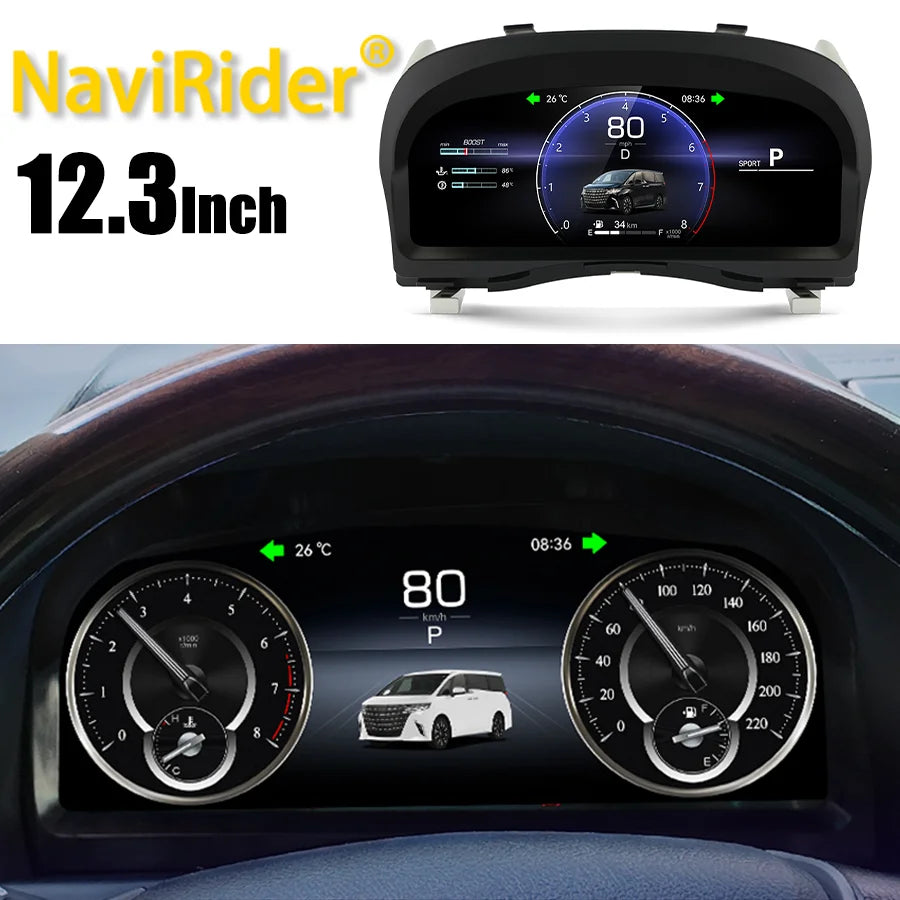 M New Car Digital Cluster Virtual Cockpit For TOYOTA Alphard 30 A30 Vellfire 2015-2022 Das | AUTOKITSHOP