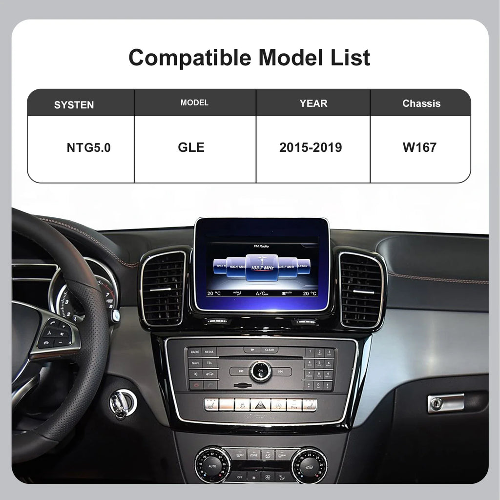 Touch Screen Wireless Carplay Android Auto For Mercedes-Benz GLE/GLS W166 2013-2015 NTG5.0