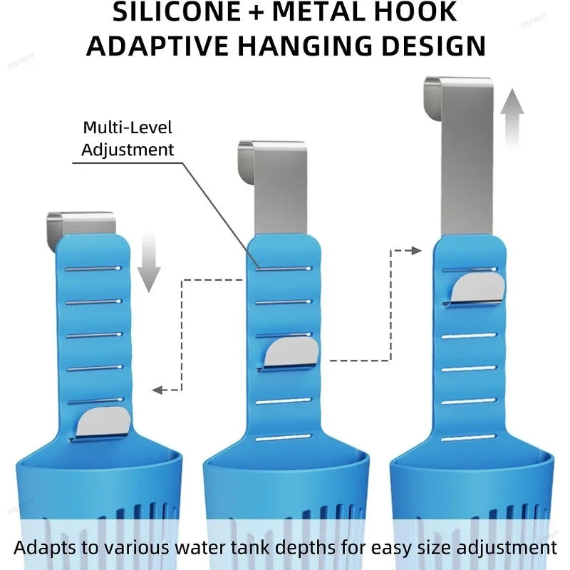Controlled Release Bleach Tablet Dispenser Adjustable Hanging Holder Storage Basket For Bathroom - Automotive LED Light