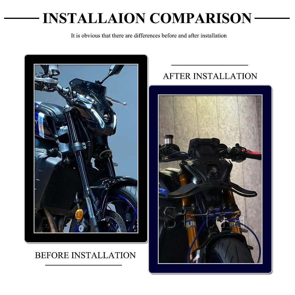 For YAMAHA MT-09/SP 2023 GP Wing Downforce Naked Frontal Spoilers MT09/SP 2021 2022 2023 Front S - Automotive LED Light