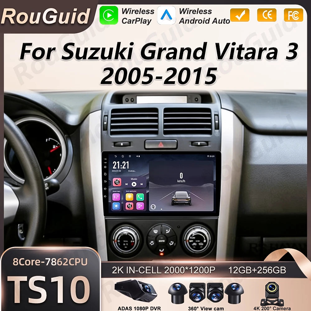 Android16 Car Radio For Suzuki Grand Vitara 3 2005 - 2015 Multimedia Video Player GPS Navi | AUTOKITSHOP