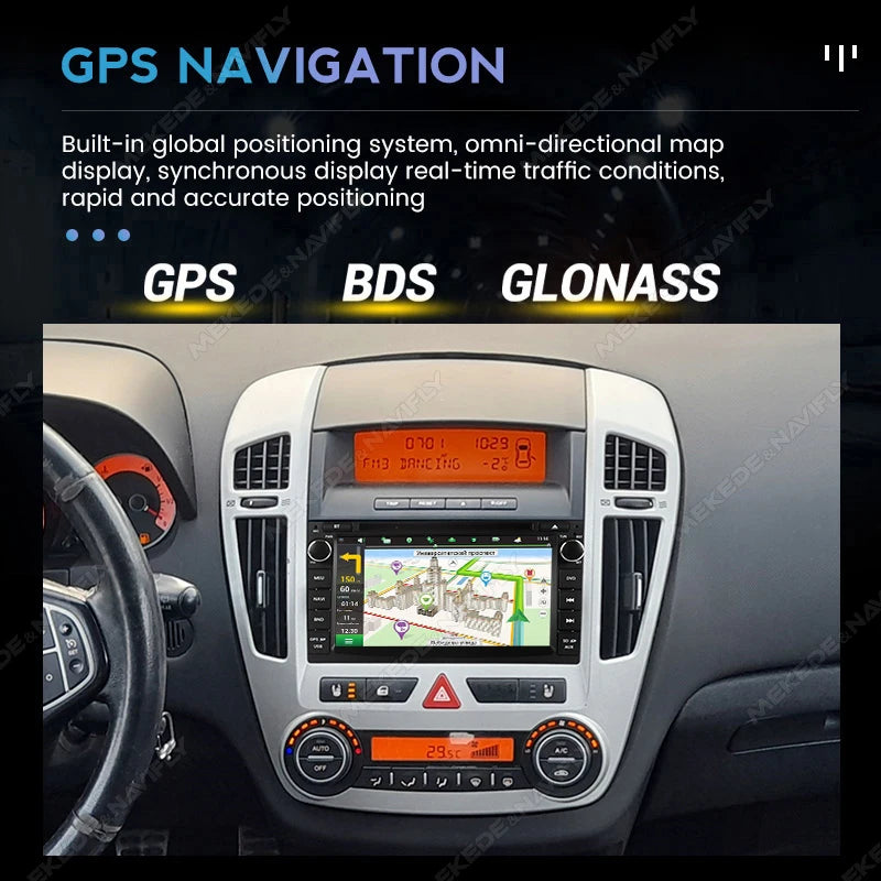 Wireless CarPlay Android Auto Multimedia Display Screen For KIA Ceed 2010 2011 2012 7inch