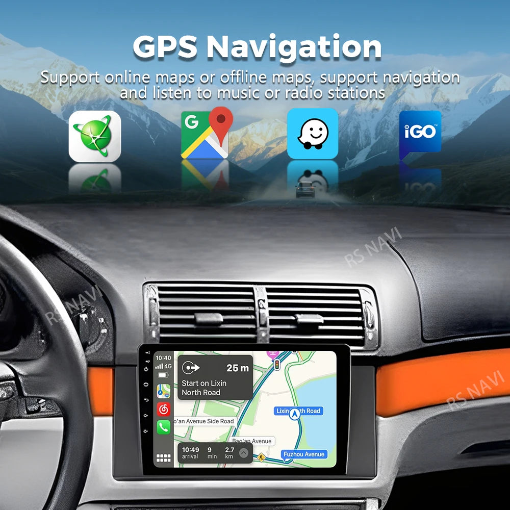 Android 16 For BMW 5 E39 1996 - 2003 E53 X5 M5 2K QLED Android Car Radio Multimedia Video