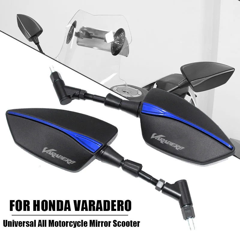 For Honda XL1000 Varadero ABS Motorcycle Adjustabale Side Rearview Mirrors - Automotive LED Light