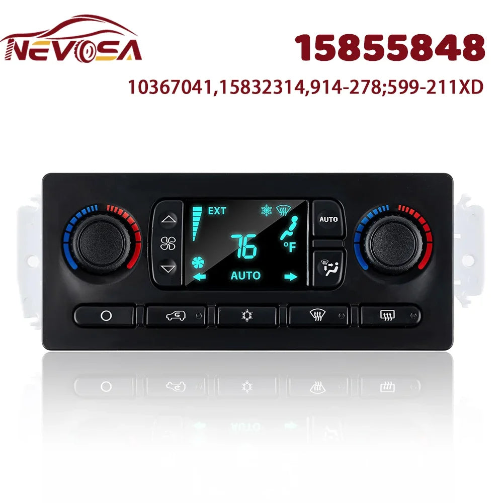 15855848 A/C AC Heater Climate Control Switch Panel For 2003-06 Chevy Silverado  for GMC H2 - Automotive LED Light