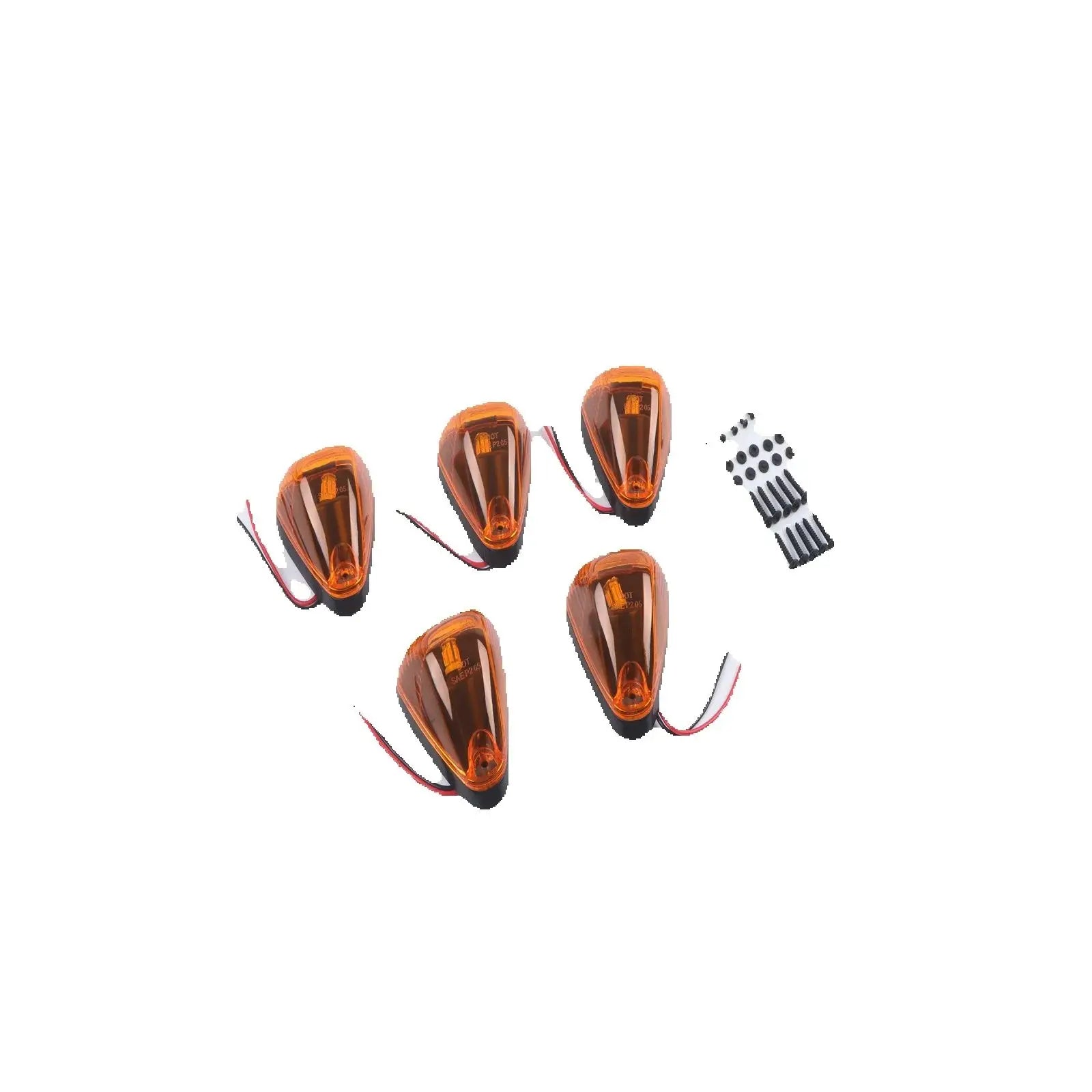 Amber LED Cab Roof Marker Lights Kit FOR Ford F250 F350 F450 1999-2016 Super Duty Truck Ac