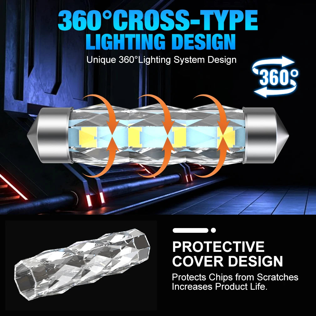 30-Piece LED Interior Light Kit for C5W - Canbus Error-Free Interior Bulbs