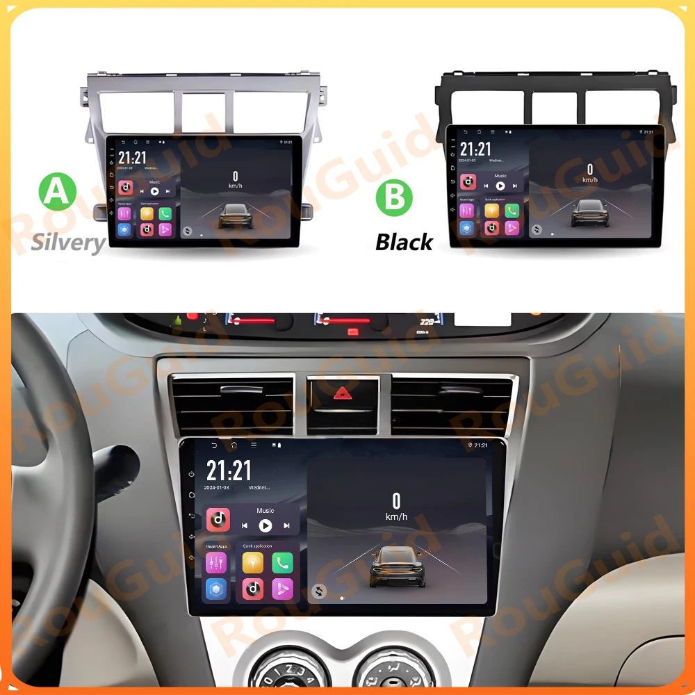 Android 16 Car Radio For Toyota Vios Yaris 2007 2008 2009 2010 2011 2012 Multimedia Player | AUTOKITSHOP