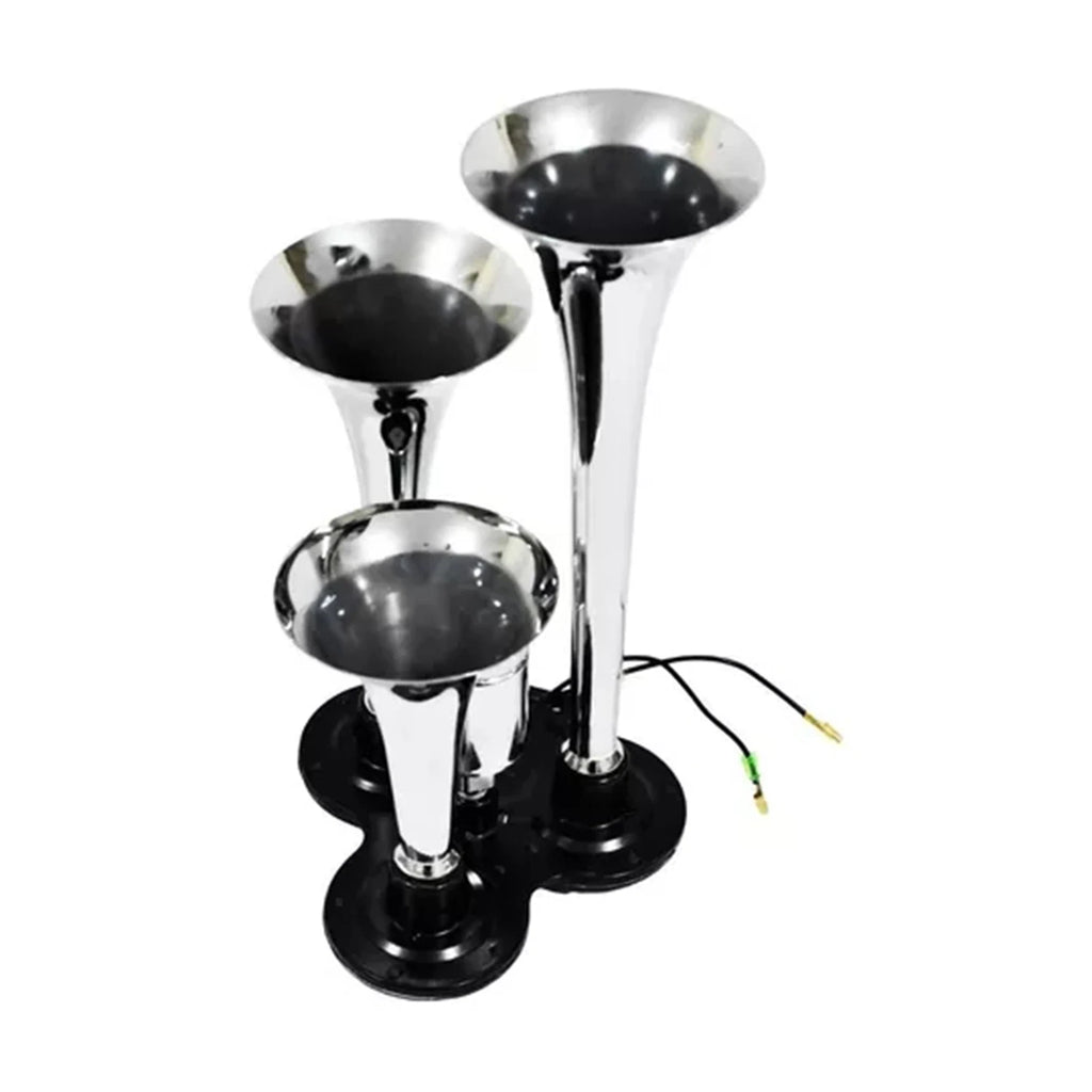 Chromium Pneumatic Chrome Plated Triple Truck With Bagpipes 12V/24V For Car Motorcycle ATV