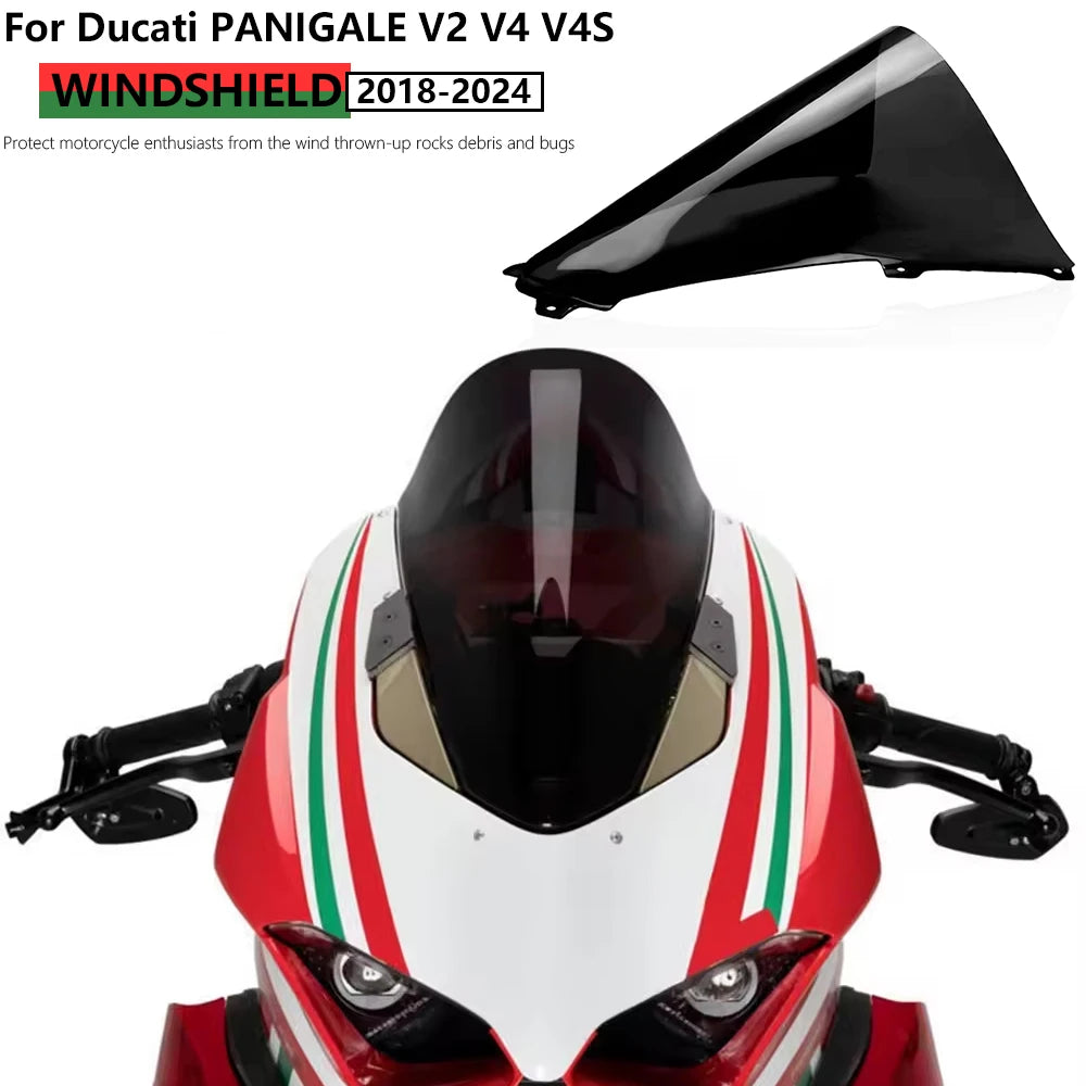 PANIGALE V2 V4 V4S 2018-2024 Motorcycle Windshield Spoiler For DUCATI Heightenin for V4S V4 V2 2018-2024 - Automotive LE