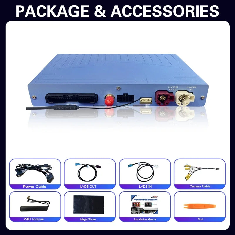 Wireless Newest CarPlay Box For Audi A6 Q6 MIB3 2019-2025 Android Auto Mirror Navigation C