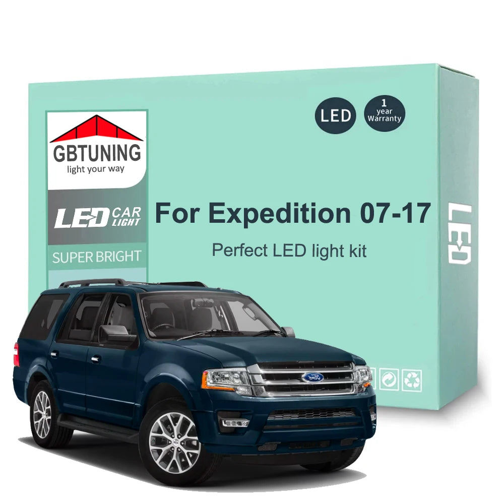 14-Piece LED Interior Light Kit for Ford Expedition 2007-2017 - Canbus Dome Map Door Trunk Bulbs | AUTOKITSHOP