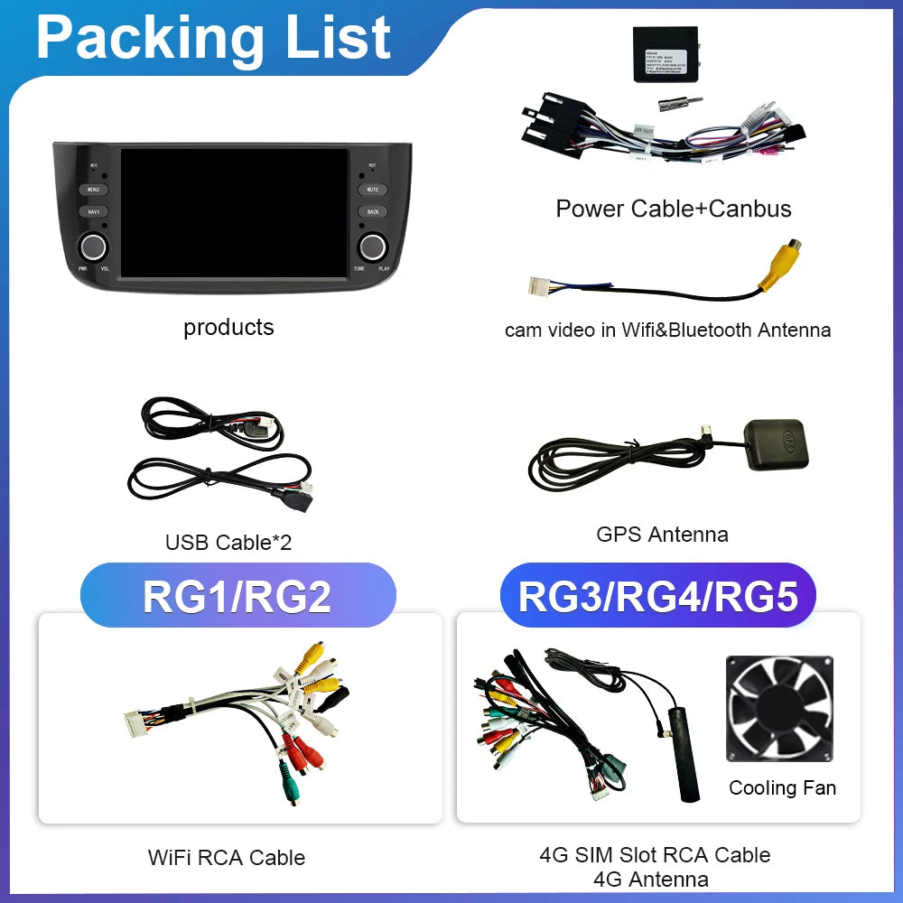 Wireless Carplay Android Auto For Fiat Linea Punto EVO line 2012 -2015 Car Radio Multimedi