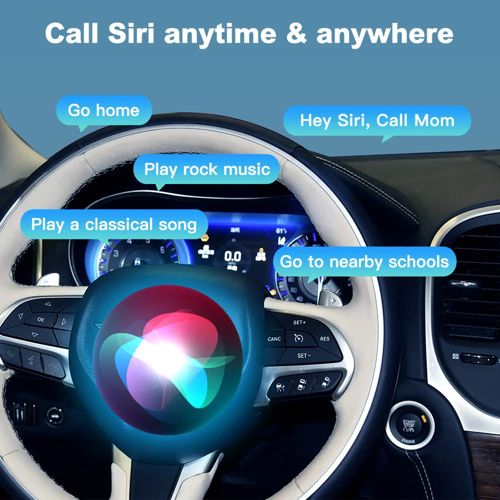 Wireless CarPlay Android Auto Interface for 2014-2016 Chrysler 300c - Mirroring AirPlay USB Flash OEM Screen Upgrade Box