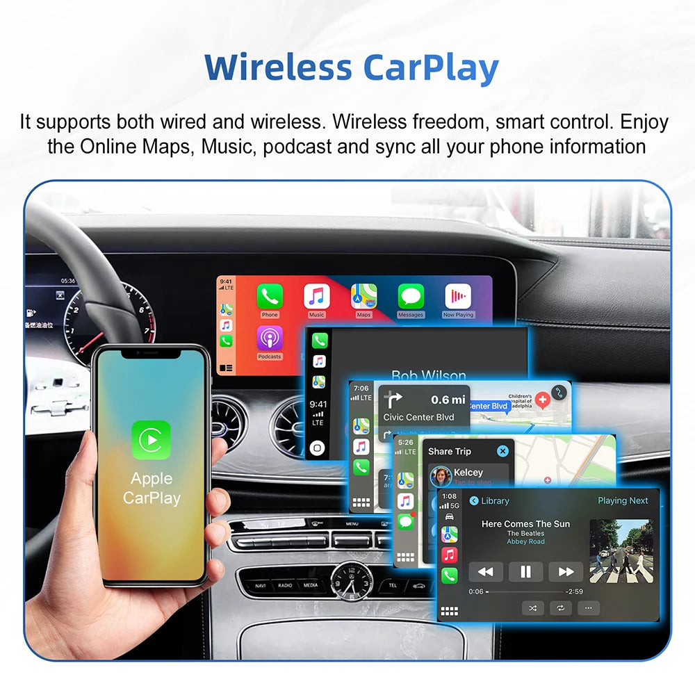Wireless CarPlay Android Auto For Mercedes Benz 2019-2022 NTG6.0 MBUX System Bluetooth GPS | AUTOKITSHOP