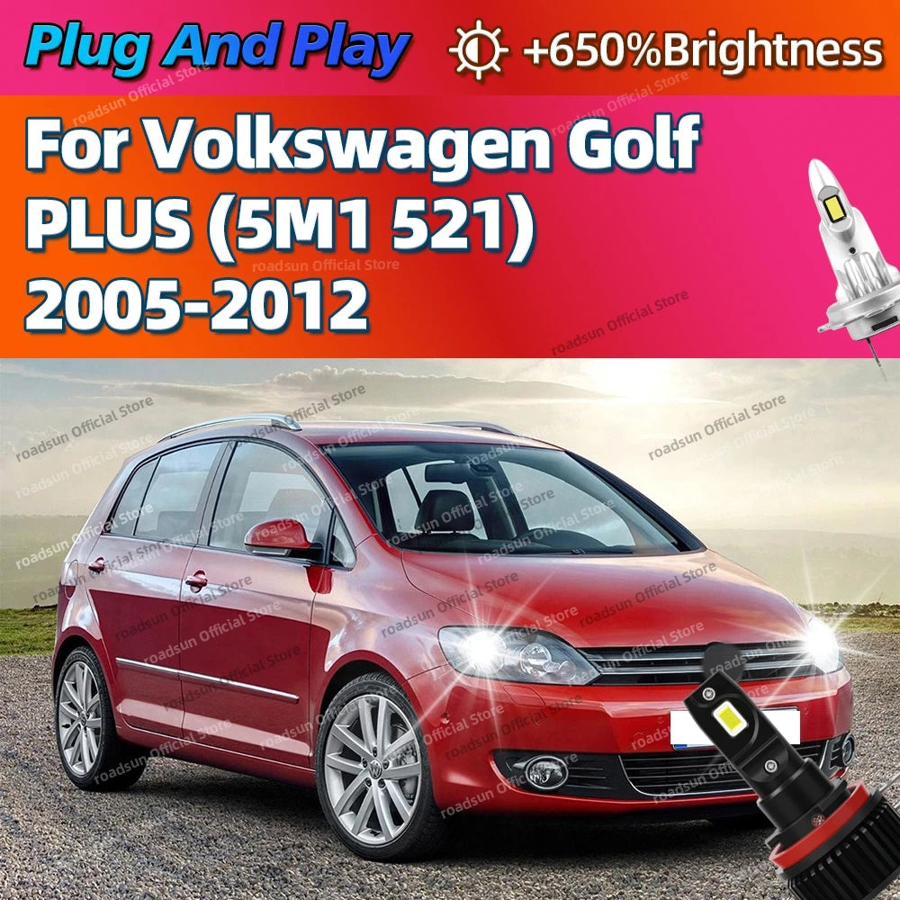 2/4Pcs High Power Car Headlight LED Lights Bulbs 160W Plug Play Lamp For Volkswagen Golf P