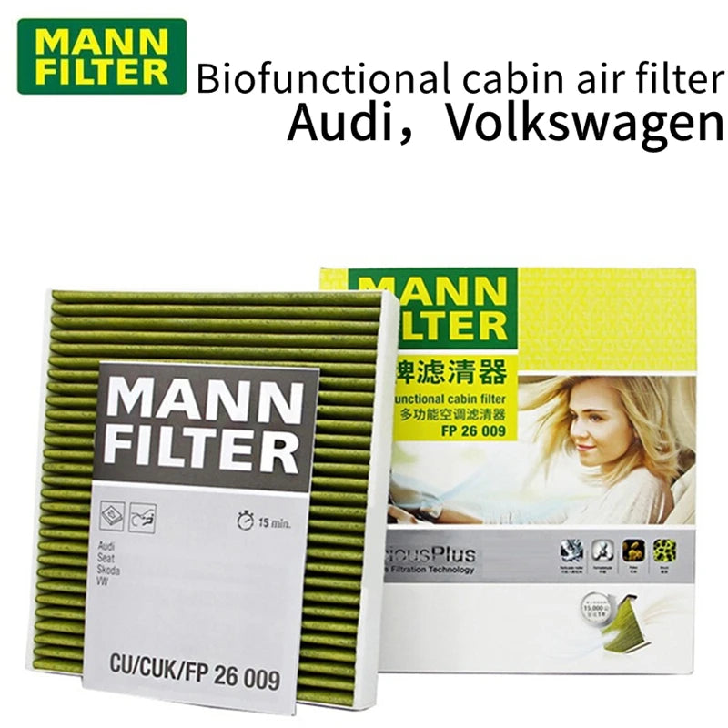 MANN FILTER FP26009 Cabin Air Filter For Audi A3/Q2/Q3/Q6/RS3/TT/CC/Arteon/e-Golf 7/Tiguan